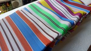 ถุงผ้าชอปปิ้งลายทางผ้าไนลอนสำหรับทำกระเป๋าช้อปปิ้งลายทางเหมาะสำหรับขายต่อ - Product Image 3