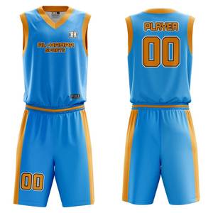 Uniforme de baloncesto personalizado más vendido, camisetas de poliéster transpirable, ropa deportiva impresa, camisetas de baloncesto para jóvenes y adultos, conjunto corto - Product Image 1