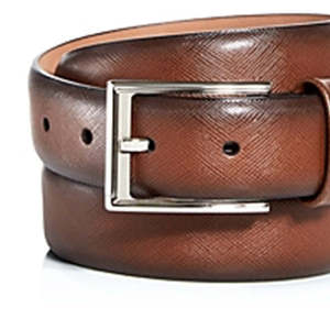 Cintura da Uomo in Pelle Scamosciata Marrone Bloomingdale's, Taglia 38, Alta Qualità in Vera Pelle con Lussuosa Fibbia in Rame per Lui - Product Image 3