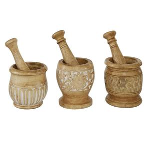 Mortero y Maja de Madera Natural Hechos a Mano, Producto de Madera de Calidad, Mortero y Maja de Alta Calidad Más Vendidos - Product Image 5