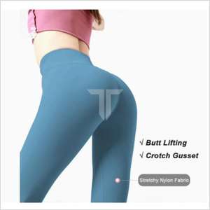 Conjunto de Yoga para Mujer Talla XL, Transpirable, Spandex/Nylon, Ecológico, Pantalones de Gimnasio, Precio al por Mayor OEM Personalizado, Cómodo, Sin Costuras, Estampado Medio - Product Image 1