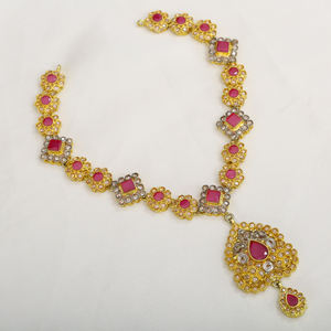 Collier et boucles d'oreilles plaqués or et argent de haute qualité, best-seller, avec pierres en zircon pour mariage et fiançailles - Product Image 2