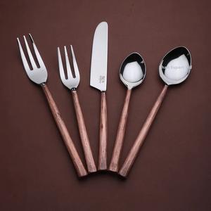 Luxury Stainless Steel Cutlery <b>Set</b> With Copper Square Handle Silver Finished for Hotel & Home Dinnerware <b>Flatware</b> <b>Set</b> - Product Image 5