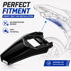 Защитный пластиковый задний брызговик JFG Factory Direct черного цвета для Surron Ultrabee Pit <span class=keywords><strong>Bike</strong></span>, улучшенные аксессуары - Product Image 4