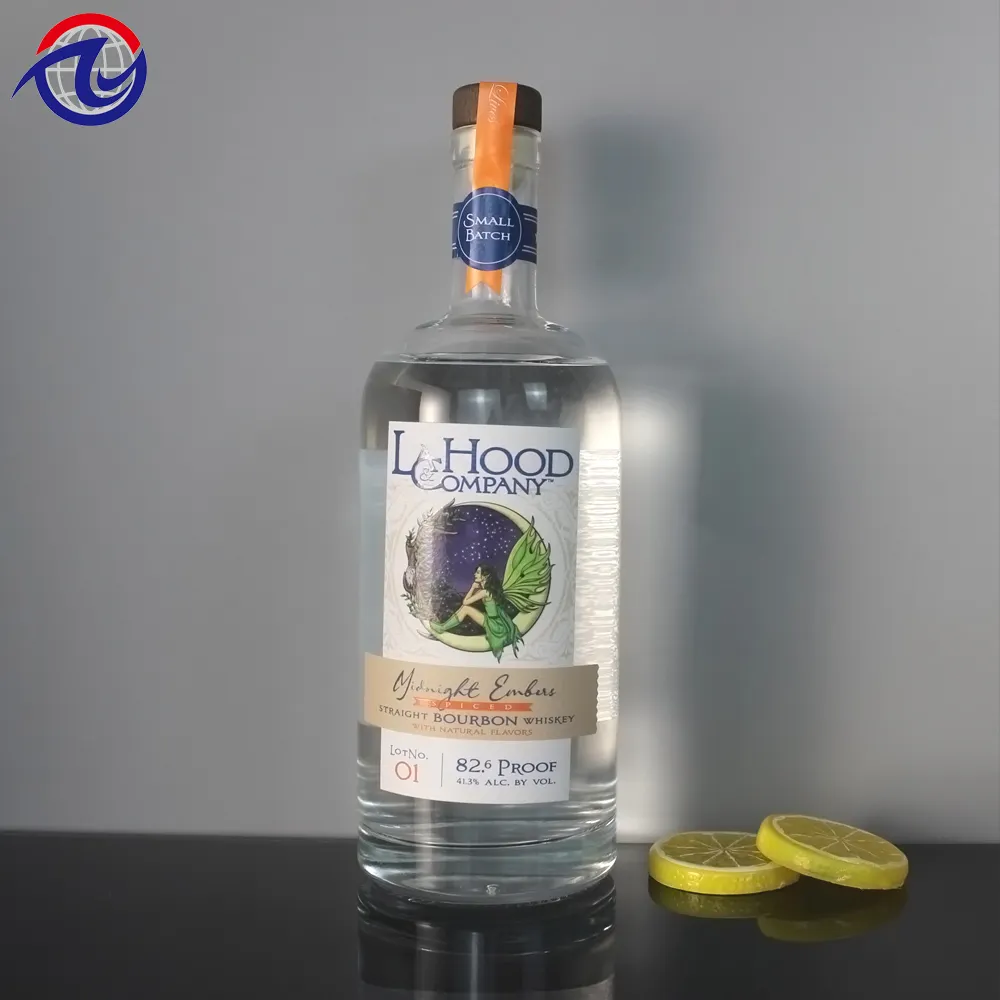 375ml 500ml 750ml 1000ml Vòng Vai Gin Rum Vodka Whisky chai thủy tinh