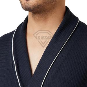 Albornoz de lujo para hombre, albornoz de alta calidad, transpirable, cómodo, antiarrugas, con logotipo personalizado/Color, albornoz de talla grande - Product Image 5