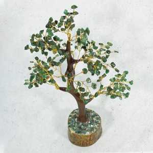 Venta al por mayor Aventurina verde natural pulida 300 Chips Árbol de cristal Feng Shui Bonsai Estatuilla Árbol de cristal para la India - Product Image 5