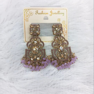 Top Fashion Trendy Indian Kundan Traditional Jhumka <b>Earrings</b> Vintage Water Drop Bell for Ladies Wedding <b>Earring</b> Set for Women - Product Image 1