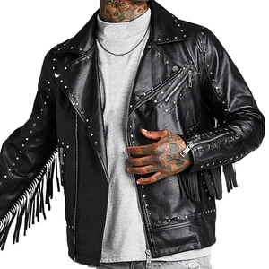 Chaqueta de cuero de cordero genuino negro para hombre de moda de alta calidad/chaquetas de cuero para hombre/chaquetas de cuero de Pakistán para hombre de Maximize Wear - Product Image 1