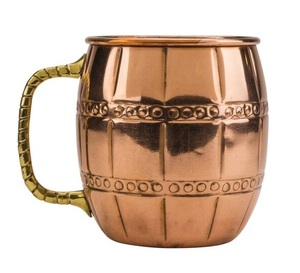 Tasse à boire de Cocktail de conception en relief supérieur en cuivre avec poignée en laiton pur moderne pour un usage domestique cadeau à quelqu'un - Product Image 2