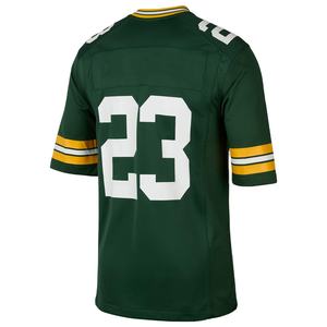 Nouveaux ensembles de maillots de football américain personnalisables avec logo, 100 % polyester, options de couleur d'équipe, tissu en maille respirant et anti-humidité de haute qualité - Product Image 4