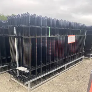 Panel pagar logam berbentuk pipa dengan tiang pagar keselamatan Perimeter pemetik taman untuk pagar kolam renang