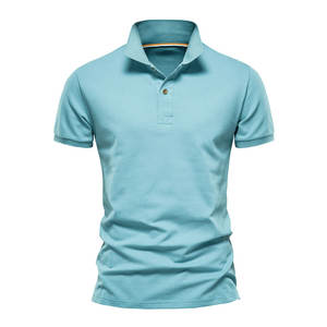 Camiseta Polo Premium de Estilo Urbano para Hombre |   Tela Piqué Suave al Tacto en Azul Cielo Claro |   Camiseta Transpirable Ligera de Estilo Urbano Informal - Product Image 1