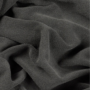 Pull à capuche double en coton 100% anthracite d'hiver, brodé et perlé, 1000 GSM, séchage rapide, streetwear, épaules tombantes, uni teint - Product Image 5