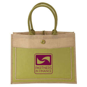 Camden Eco-Friendly <b>Natural</b> Jute Tote <b>Bag</b> Medium Size Reusable Cotton Screen Printed Beach <b>Bag</b> for Advertising Daily Use Gifts - Product Image 2