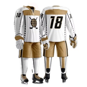 Service OEM Logo personnalisé 100% polyester séchage rapide uniforme de hockey sur glace professionnel fabriqué en usine short maillot de hockey sur glace à bas prix - Product Image 4