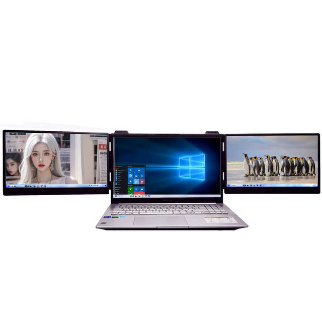 Hot 16 Inch Extender Business Extension Foldable Screen LCD Monitor Glassed Laptop Screen Portable 16 Inch Triple Screen