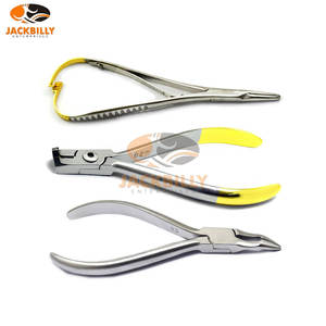 Kit dentaire orthodontique 6pcs Set TC Mathieu Plier, coupe-fil dur, coupe-bout distal, ligature, miroir avec poignée, pince de formage - Product Image 5