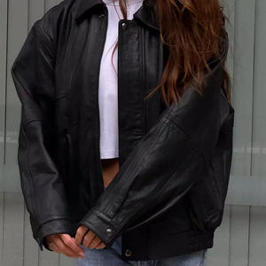 Veste en cuir pour femmes tendance, prix bas, veste en cuir véritable pour femmes, nouvelle veste en cuir tendance pour femmes - Product Image 1