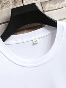 เสื้อยืด Instagram ขนาดใหญ่พิเศษสีดำปรับแต่งได้สำหรับผู้ชายขนาดพิเศษเสื้อยืดผ้าฝ้าย100% ผู้ชาย - Product Image 4