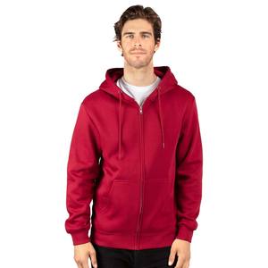 Loose Fit Winter Wear Sudadera con capucha con cordón personalizado con cremallera Chaqueta de lana de algodón para hombres - Product Image 1