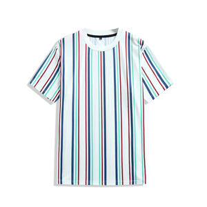 Camiseta Casual de Verano para Hombre, Estilo Urbano, Colores Personalizables, Camiseta a Rayas - Product Image 1