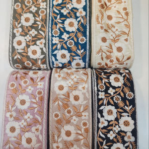 Robe de luxe perlée dentelle tissu soudanais femmes toub en gros durable en utilisant du coton français à bas prix - Product Image 1