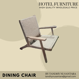 Chaise de salle à manger en rotin pour l'extérieur au design moderne chaise de jardin pour mariage et salle à manger avec accoudoir prix de gros - Product Image 6