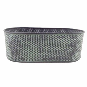 Maceta ovalada única superior en Metal Color de lavado blanco Uso medio Decoración de jardín Macetas elegantes hechas a mano personalizadas al por mayor - Product Image 3