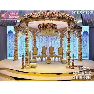 ตกแต่งงานแต่งงานสุดหรู ศาลาไม้สำหรับงานแต่งงานแบบอิชานี ศาลาไม้สำหรับงานแต่งงานแบบมหารานี ดีไซน์สวยงาม ศาลาไม้สำหรับงานแต่งงาน มิสซูรี สหรัฐอเมริกา - Product Image 1