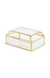 Caja de Joyería de Metal y Vidrio de Lujo, Organizador Decorativo Premium para Accesorios de Joyería y Decoración de Interiores - Product Image 2