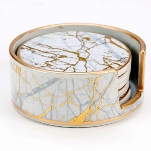 Premium Stainless Steel Eco-Friendly Octagon Shape Classic Style Coaster <b>Set</b> Decorative Drink Mats for Office <b>Desk</b> Party Bar - Product Image 1