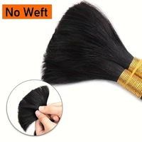 Cheveux humains vierges non traités en vrac, style ondulé et bouclé effet mouillé, pour tresses, boucles crépues, modèle Body Wave