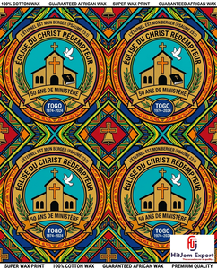 Fabricante de Tela de Algodón con Estampado Africano Personalizado de Primera Calidad, Proveedor Textil OEM ODM para Aniversarios de Iglesia, Nigeria, Ghana, Kenia, Senegal - Product Image 3