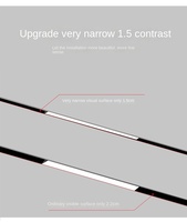 Rail magnétique LED moderne en aluminium ultra-fin de 15 mm, système d'éclairage sur rail magnétique à montage en surface, éclairage sur rail magnétique