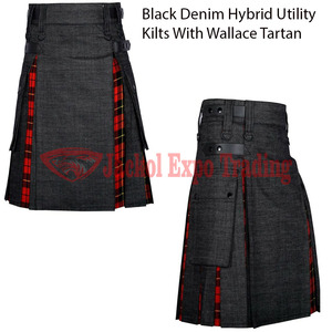 สก็อตต์ไฮบริดสโตนสำหรับผู้ชายผ้ายีนส์สีดำทำด้วยมือพร้อมแผ่นวัสดุอะคริลิคปรับขนาดได้ - Product Image 6