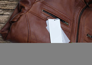 Nouveau Style 2025 mode haute qualité veste de moto 100% en cuir véritable Logo personnalisé hommes veste en cuir blanc pour hommes - Product Image 4