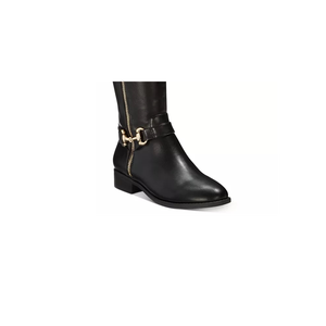 Stivali da Equitazione Thalia Sodi Vigi per Donna, Neri, Alti fino al Ginocchio, Punta Affusolata, Allacciati, con Tomaia in Denim e Suola in Gomma, Taglia 7.5 M - Product Image 3