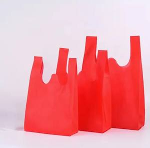 Conception imprimée recyclable jetable de sac à provisions de bouteille de T-shirt de tissu Non-tissé - Product Image 5