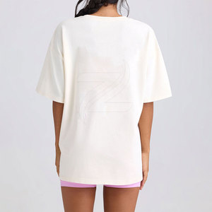 T-shirt pour femme à manches courtes de haute qualité, streetwear, t-shirt lourd pour femme, fabriqué au Pakistan - Product Image 4