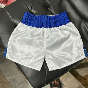Shorts de boxe Muay Thai pour hommes, haute qualité, avec logo, extensibles, respirants, séchage rapide, légers, anti-plis, entrejambe de 4 pouces, 100% - Product Image 2