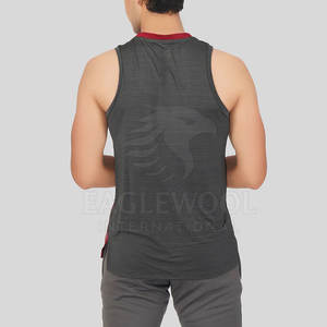 Camiseta sin Mangas para Hombre, Suministro Directo de Fábrica, Ropa Deportiva para Gimnasio, Ajuste Delgado, Transpirable, Tejido de Poliéster/Algodón - Product Image 3