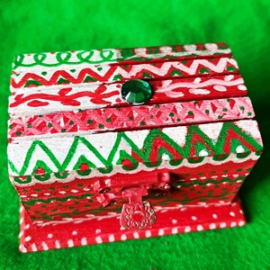 กล่องไม้ขนาดเล็กสีแดง1ของขวัญ & งานฝีมือกล่องไม้ป้ายติดผนัง - Product Image 3