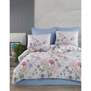 Altınbaşak Creaforce Double <b>Duvet</b> <b>Cover</b> Set Tiffany Sky Color Scheme - Product Image 1