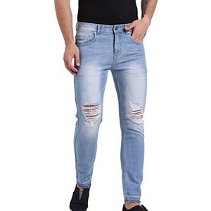 Pantalon en jean décontracté respirant pour homme, coupe droite, 100% coton, printemps - Product Image 5