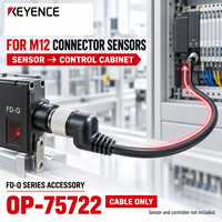 Câble de capteur KEYENCE OP-75722 d'origine M12 4 broches, 2 m, connecteur en PVC en forme de L pour l'automatisation industrielle
