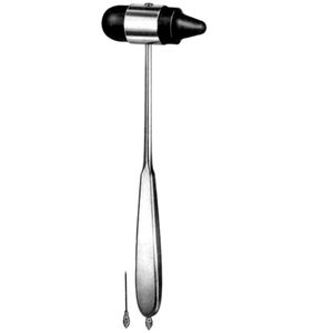 Marteau de percussion médical en acier inoxydable, construction professionnelle haute résistance, poignée confortable, réutilisable, diagnostic des réflexes - Product Image 1