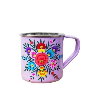 Tazas de aspecto moderno pintadas a mano, accesorio elegante para uso en Hotel, cocina, precio al por mayor, de metal - Product Image 1