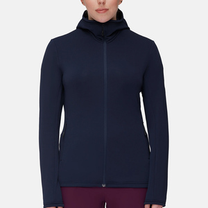 Logo personnalisé 100% coton dessins colorés hommes sweats à capuche col roulé fermeture éclair sweats à capuche courts pour femme - Product Image 2