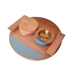 Juego de Mubkhar de resina de madera de calidad superior, juego de bandejas con incrustaciones de hueso con caja y quemador de incienso, Color Bakhoor, juego completo, regalos de regalo - Product Image 6
